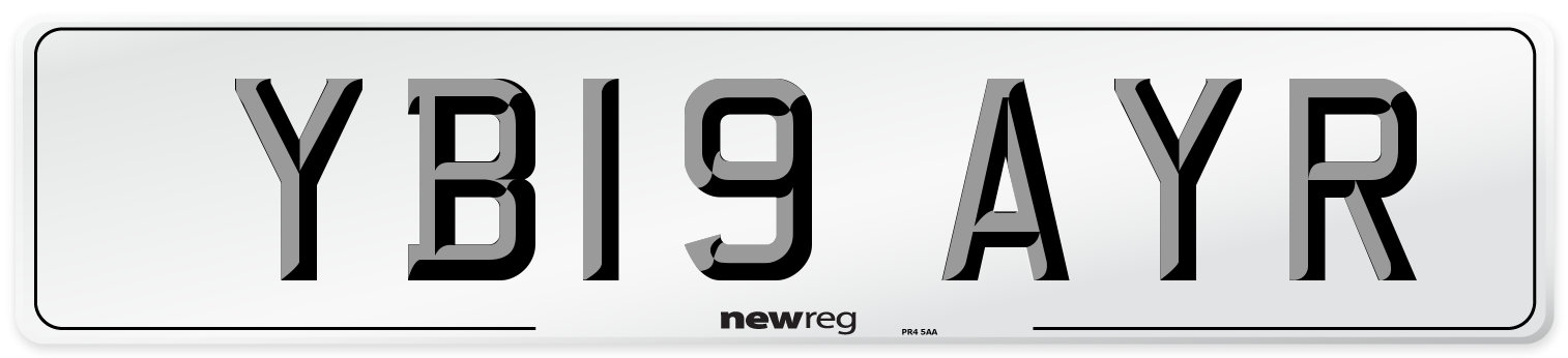 YB19 AYR Number Plate from New Reg